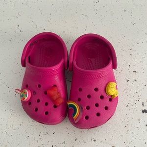 Toddler pink crocs